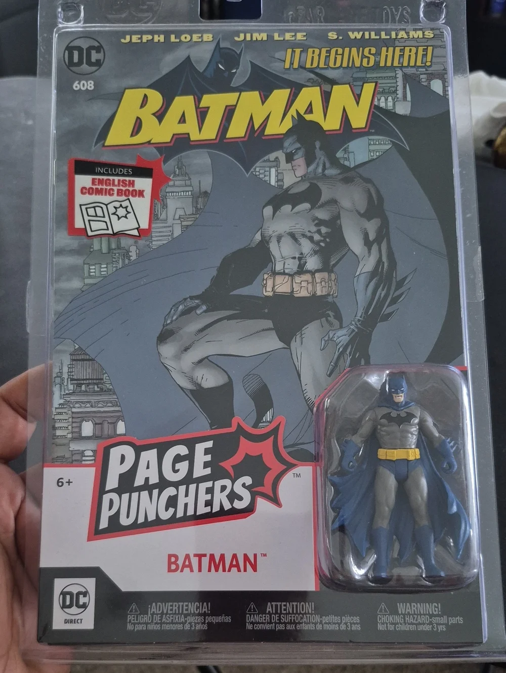 DC Batman Page Punchers Comic Book With Action Figure — Gray, Blue, Yellow